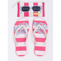 Chinelo Petite Jolie Fresh White/Listra Hit Pink PJ7426 33-4