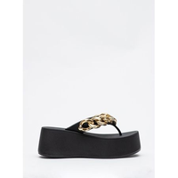 Chinelo Petite Jolie Plus Preto/Ouro PJ7350 35