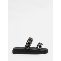 Chinelo Petite Jolie New Preto/Grafite PJ7635 33-4
