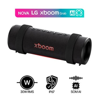 LG xboom Grab by will.i.am | Caixa de Som Bluetooth Portátil | Som AI | 30W RMS | 20 Horas de Bateria | IP67 e Durabilidade Militar - GRAB