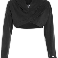 Blusa Feminina De Moletom Fit Move Cropped - Preto