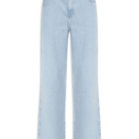 Calça Feminina Jeans Wide Leg Low - Azul