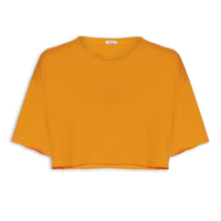 Blusa Feminina Moletinho Básica - Laranja