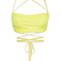 Top Cropped De Alça - Amarelo