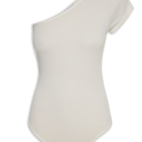 Body Com Detalhe Abertura Lateral - Bege