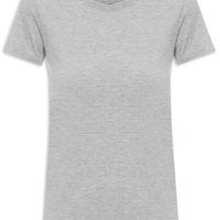 Blusa Feminina Manga Curta - Cinza