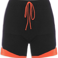 Short Feminino Bicolor Tricot - Azul