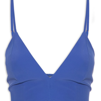 Top Cropped Cortininha - Azul