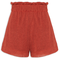 Short Feminino Malha Crochet - Laranja