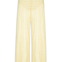 Calça Feminina Hot Pant Transparência E Brilho - Amarelo