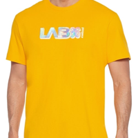 Camiseta Masculina Estampada Prata - Amarelo