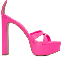 Sandália Couro Pelica Soft Neon - Rosa