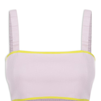 Top De Linho Com Piping - Roxo