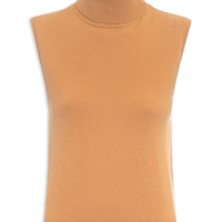 Blusa Feminina Gola Alta Puro Cashmere - Marrom