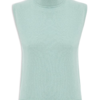 Blusa Feminina Gola Alta Puro Cashmere - Azul
