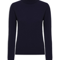 Blusa Feminina Gola Rolê Puro Cashmere - Azul