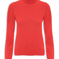 Blusa Feminina Gola Rolê Puro Cashmere - Vermelho