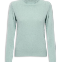 Blusa Feminina Gola Alta Puro Cashmere - Azul
