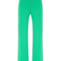 Calça Feminina De Tricot Cintura Alta - Verde