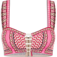 Top Linho Estampado - Rosa