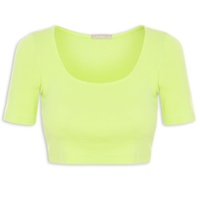 Blusa Feminina Cropped Ribana - Verde