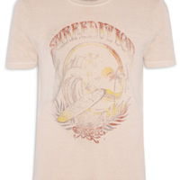 Camiseta Masculina Cotton Washed Surf Edition Classic Mc - Bege