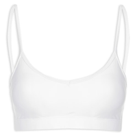 Top Alça Reta Liso - Branco