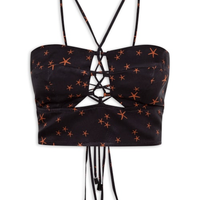 Top Estampado Estrelas - Preto