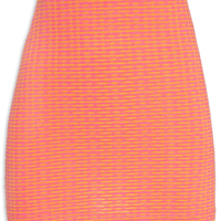Mini Saia Textura Rainbow - Rosa