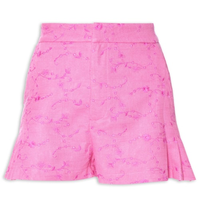 Short Feminino Alfaiataria Com Pregas - Rosa