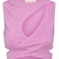 Blusa Cropped Assimétrica - Rosa
