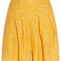 Short Feminino Tecido Rayon Twil - Amarelo