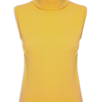Blusa Feminina Gola Alta Puro Cashmere - Amarelo