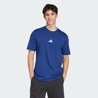 Camiseta Essentials de Malha Simples com Logotipo Pequeno Homem adidas
