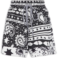 Short Moletom Estampa Paisley Love - Preto