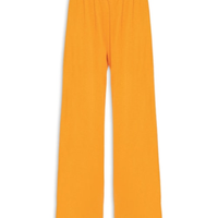 Calça Wide Leg Cintura Alta - Laranja
