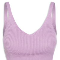 Top Tricot Cropped - Lilás