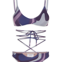 Biquíni Alça Amarração Wave - Roxo
