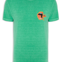 Camiseta Masculina Estampada Lugar De Escuta - Verde