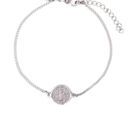 Pulseira Amuleto Silver em aço - Prata
