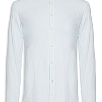 Camisa Masculina Algodão Tinturada Manga Longa - Azul