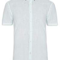 Camisa Masculina Algodão Tinturada - Azul