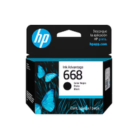Cartucho de Tinta HP 668 Preto - 7FP37VL