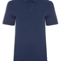 Polo Masculina Piquet Sem Friso - Azul