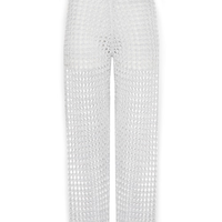 Calça Feminina Maxi Rede Rayon - Prata