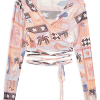 Top Tule Postal Carioca - Bege