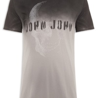 Camiseta Masculina Rg Skull Points - Cinza