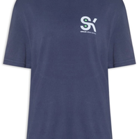 Camiseta Masculina Manga Longa Gola Careca Sk8 - Azul