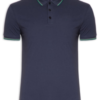 Polo Masculina Piquet Easa Frisos Classic Manga Curta - Roxo
