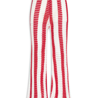 Calça Feminina Tricot Listrada - Vermelho
